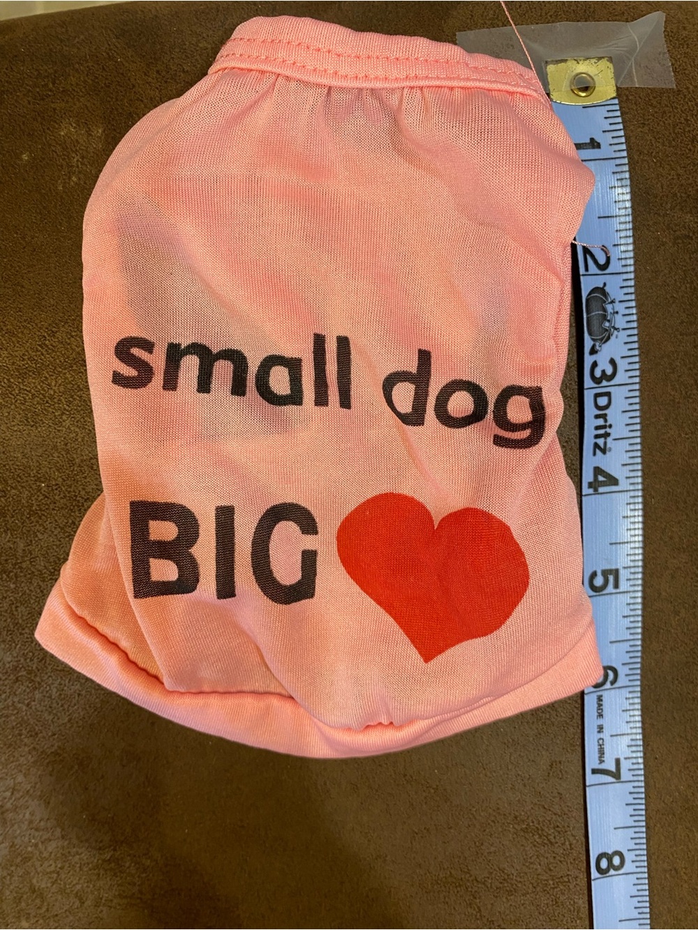 Small Dog Pink Heart Tee - 'Small Dog Big Heart'